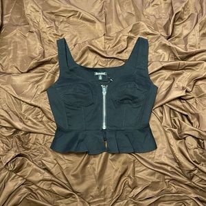 Dolls Kill Sharp Corset Crop Top